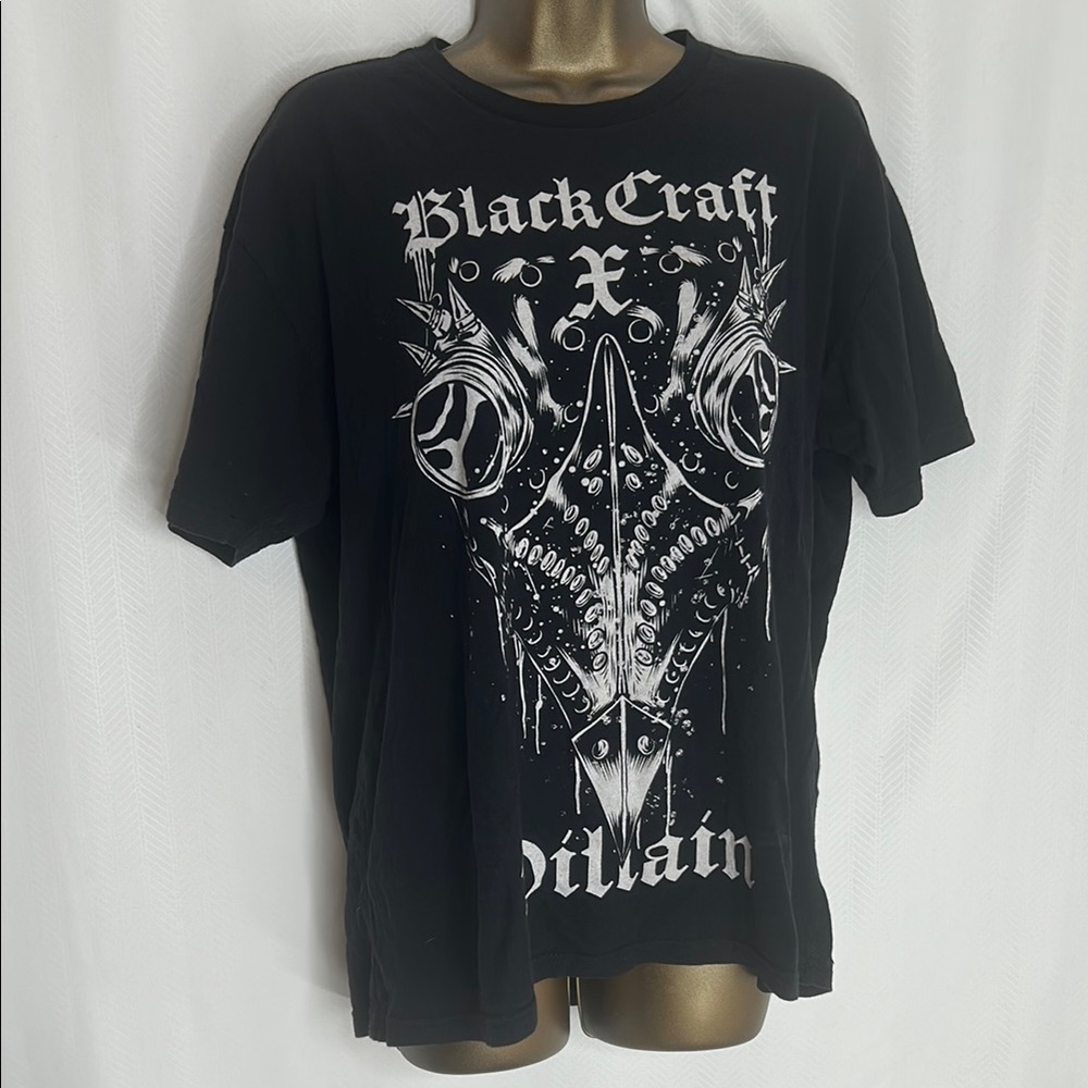Blackcraft Short Sleeve Tee with Striking Gothic Design